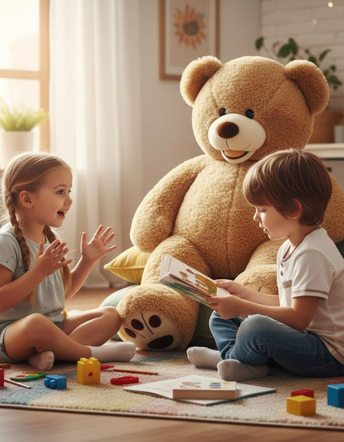 Load image into Gallery viewer, Big Plush Giant Teddy Bear Premium Soft Stuffed Animals Light Brown,51 Inches

