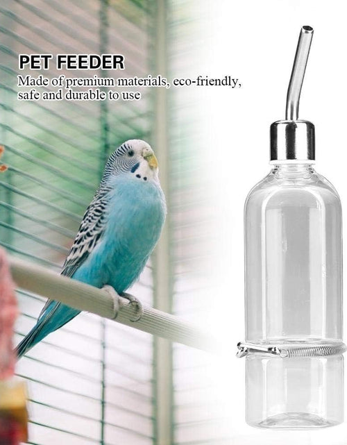 Load image into Gallery viewer, Pet Water Dispenser Automatic Pet Water Feeder Pet Hanging Water Feeding Bottle Hamster Water Bottle Water Feeder for Birds with Stainless Steel Ball Nipple
