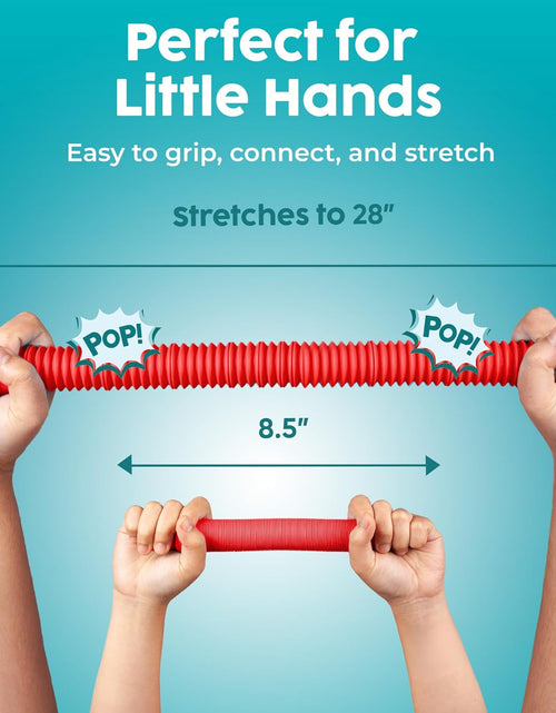 Load image into Gallery viewer, Pop Tubes Sensory Toys, Fine Motor Skills Stocking Stuffers Toddler Toys, Fidget Toys for Sensory Kids and Stocking Stuffers for Kids Learning Toys

