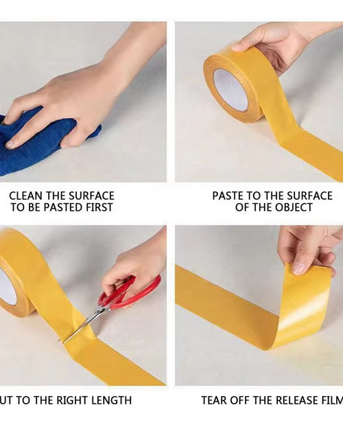 Load image into Gallery viewer, Super Thin Strong Fixation Double Sided Adhesive Tape Heavy Duty Translucent Mesh Waterproof Traceless Powerful Grid Carpet Tape
