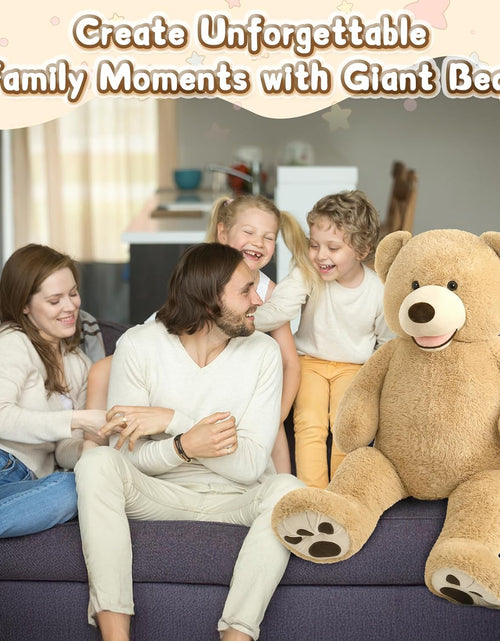 Load image into Gallery viewer, Big Plush Giant Teddy Bear Premium Soft Stuffed Animals Light Brown,51 Inches
