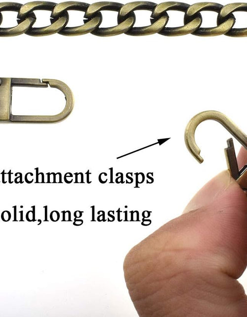 Load image into Gallery viewer, Purse Chain Strap 39.4 Inches Bronze for Shoulder Cross Body Sling Purse Handbag Clutch Replacement Comfortable Flat 0.4' Wide Enough 2.4Mm Extra Thick Metal 1 Pack
