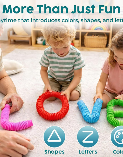 Load image into Gallery viewer, Pop Tubes Sensory Toys, Fine Motor Skills Stocking Stuffers Toddler Toys, Fidget Toys for Sensory Kids and Stocking Stuffers for Kids Learning Toys
