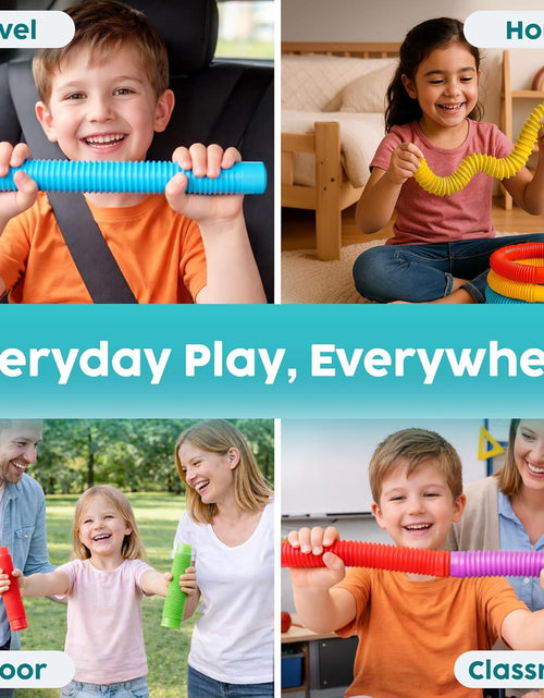 Load image into Gallery viewer, Pop Tubes Sensory Toys, Fine Motor Skills Stocking Stuffers Toddler Toys, Fidget Toys for Sensory Kids and Stocking Stuffers for Kids Learning Toys
