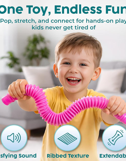 Load image into Gallery viewer, Pop Tubes Sensory Toys, Fine Motor Skills Stocking Stuffers Toddler Toys, Fidget Toys for Sensory Kids and Stocking Stuffers for Kids Learning Toys

