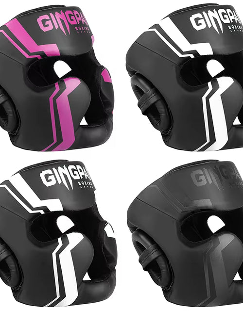 Load image into Gallery viewer, Promotion Boxing MMA Safety Helmet Head Gear Protectors Adult Child Training Headgear Muay Thai Kickboxing Full-Covered Helmets
