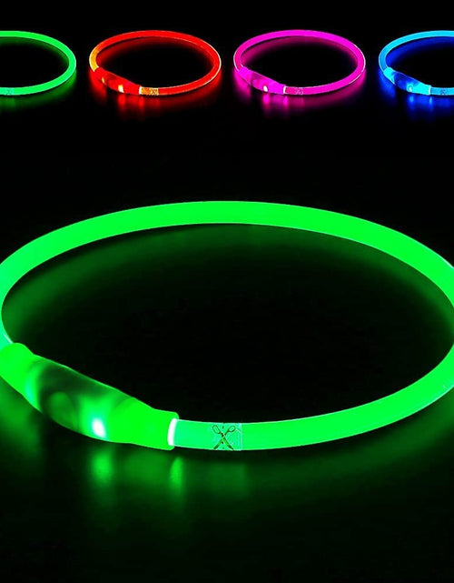Load image into Gallery viewer, Led Dog Collar,  USB Rechargeable Flash Dog Necklace Light, Pet Safety Collar Makes Your Beloved Dogs Be Seen at Night for Small Medium Large Dogs
