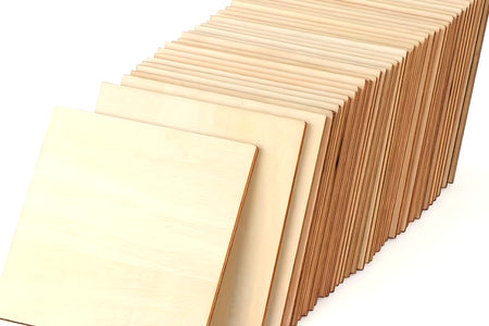 10Pcs Wood Square 4X4In Blank Wood Sheet for Crafts, Thin Unfinished Wood Squares for Wood Burning Painting Staining Wood Engrav