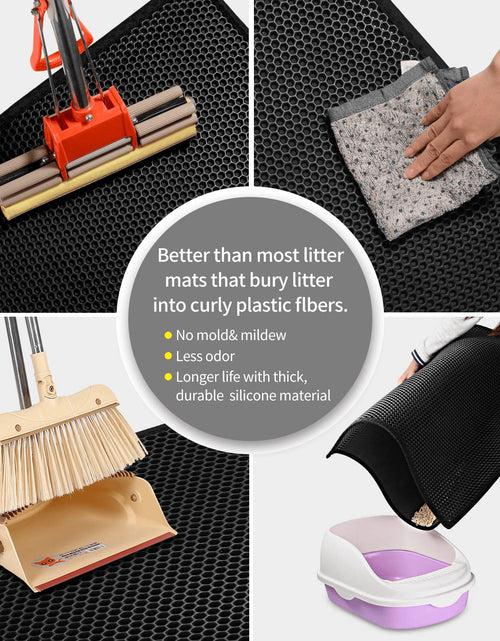 Load image into Gallery viewer, Kitty Cat Litter Mat Trapping Honeycomb Double Layer Design Waterproof Double Layer EVA Cat Litter Pad Waterproof Non-Slip Sand Basin Filter Kitten Dog Washable Mattress
