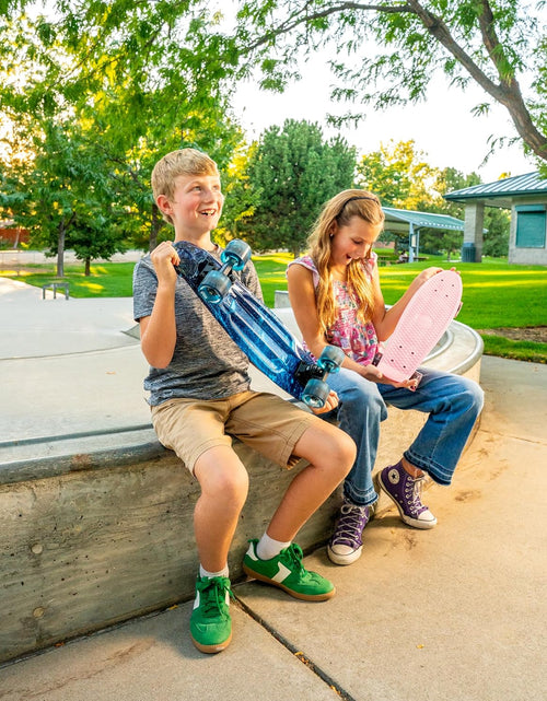 Load image into Gallery viewer, Skateboards for Kids, Teens and Adults | Premium Skateboard Gift Set for Beginners and Pros Complete with Mini Cruiser Board + Skateboard Backpack + Video Course + Speed Control + Skate Tool
