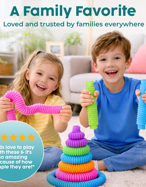 Load image into Gallery viewer, Pop Tubes Sensory Toys, Fine Motor Skills Stocking Stuffers Toddler Toys, Fidget Toys for Sensory Kids and Stocking Stuffers for Kids Learning Toys
