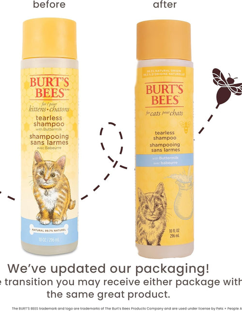 Load image into Gallery viewer, Burt'S Bees for Kittens Natural Tearless Shampoo with Buttermilk Cat Shampoo, Kitten Shampoo - Cat Grooming Supplies, Cat Bath Supplies, Shampoo for Cats, Kitty Shampoo, Pet Shampoo
