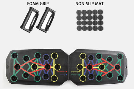 Portable Foldable Push-Up Board Set with Handles Multifunctional Fitness Equipment for Chest Abdomen Arms Back Training