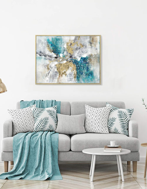 Load image into Gallery viewer, Abstract Canvas Framed Wall Art: Marble Abstract Heavy Texture Pictures Minimalist Painting with Gold Foil for Bedroom (40”W X 30''H, Multiple Sizes)
