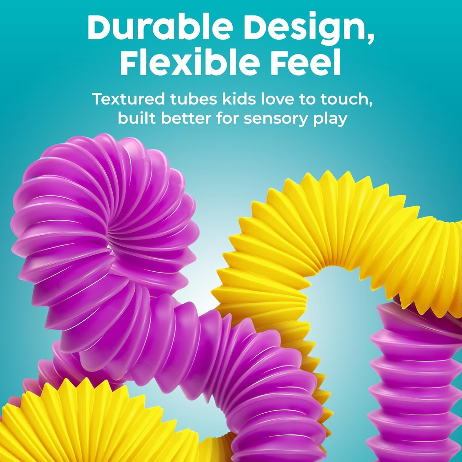 Pop Tubes Sensory Toys, Fine Motor Skills Stocking Stuffers Toddler Toys, Fidget Toys for Sensory Kids and Stocking Stuffers for Kids Learning Toys